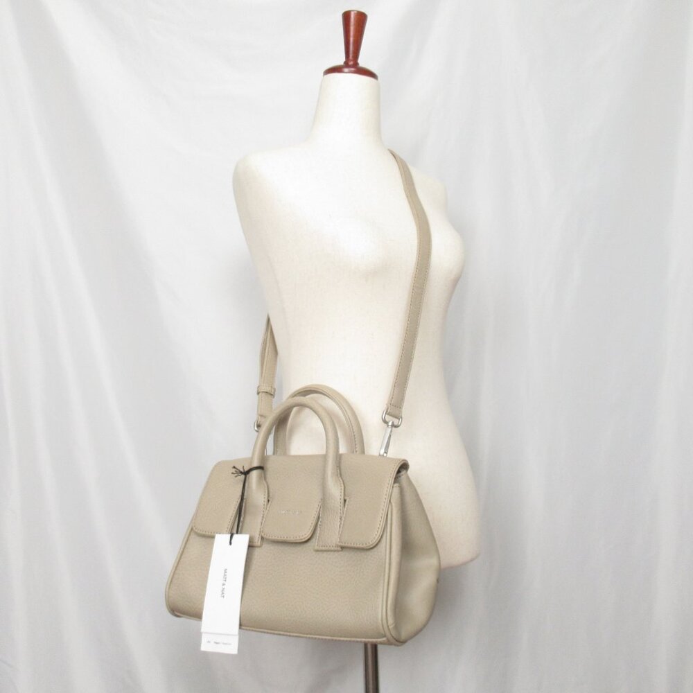 Matt & Nat Clarke Mini Crossbody Satchel Tan Beige Vegan